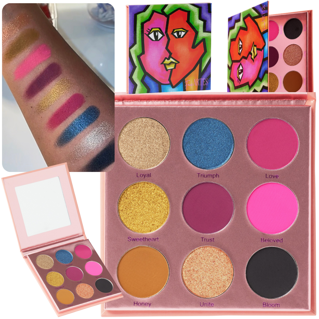 The Face Artes Beauty LLC Eyeshadow Palette Bold Colorful Neutral Highly Pigmented